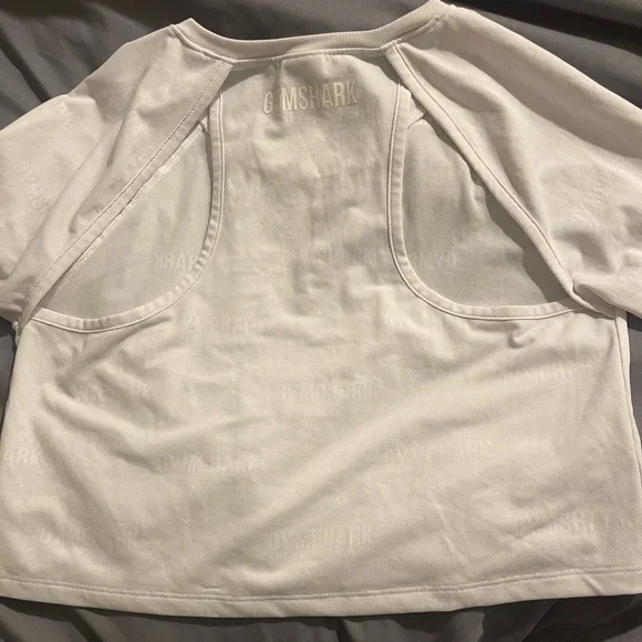 GYMSHARK LONG SLEEVE CROP TOP WHITE SIZE XS - Picture 6 of 9